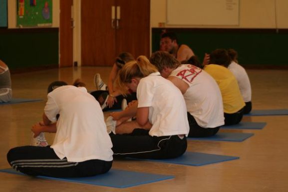 We always stretch post class! stretching after class in wymondham