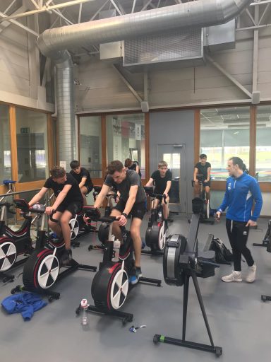 GB Speedway at Loughborough wattbike spin class with suggs att powerbase loughborough